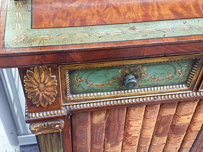 Lot 2 - A SHERATON STYLE SATINWOOD CABINET, LATE 18TH CENTURY