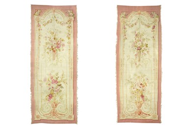 Lot 31 - A NEAR PAIR OF AUBUSSON TAPESTRY PANELS
