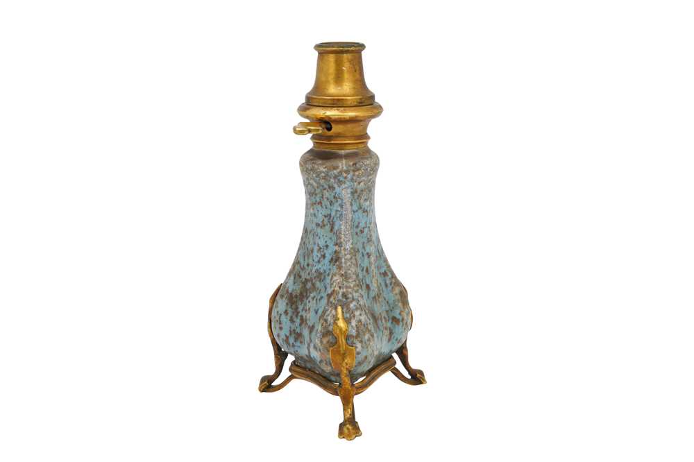 Lot 1 - AN ART NOUVEAU LAMP WITH MOUNTS BY GUSTAVE KELLER (FRENCH 1879-1955)