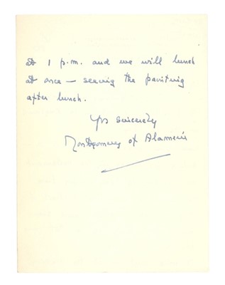 Lot 420 - Montgomery (Bernard Law, Viscount of)