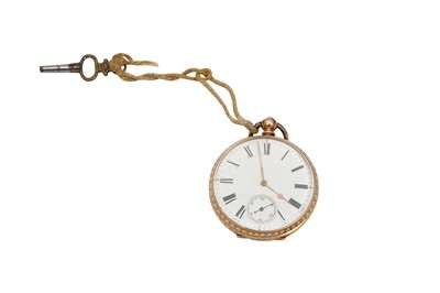 Lot 81 - A WALTHAM OPEN FACED POCKET WATCH