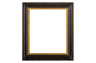 Lot 169 - AN ENGLISH REGENCY EBONISED AND GILT FRAME OF MOULDED SECTION