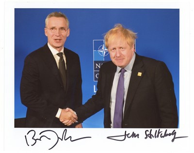 Lot 385 - British Prime Ministers.- Theresa May and Boris Johnson