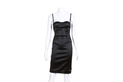 Lot 101 - Dolce & Gabbana Black Satin Dress - Size 38