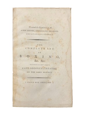 Lot 47 - The Complete Art of Boxing according to the Modern Method... 1789