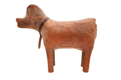 Lot 372 - A MID-CENTURY CONTINENTAL DOG SHAPED FOOTSTOOL