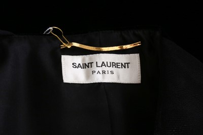 Lot 112 - Saint Laurent Black Velvet Evening Dress - Size 34