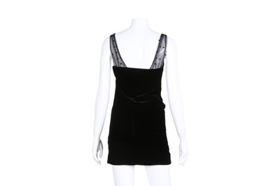 Lot 112 - Saint Laurent Black Velvet Evening Dress - Size 34