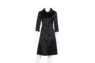 Lot 115 - Dolce & Gabbana Black Satin Evening Coat - Size 38