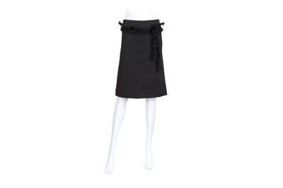 Lot 92 - Chloe Black Frill Straight Skirt - Size 34