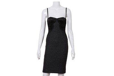 Lot 80 - Dolce & Gabbana Grey Wool Check Corset Dress