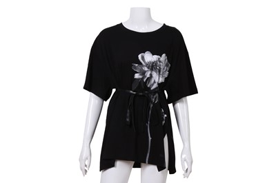 Lot 506 - Valentino Black Placement Print T-Shirt - Size M