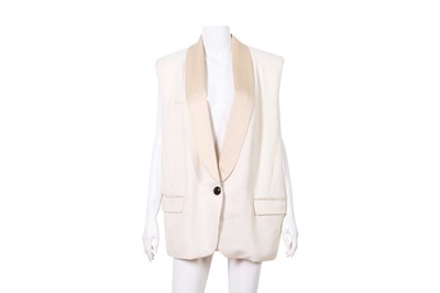 Lot 441 - Isabel Marant Cream Oversized Sleeveless Jacket - Size US 0