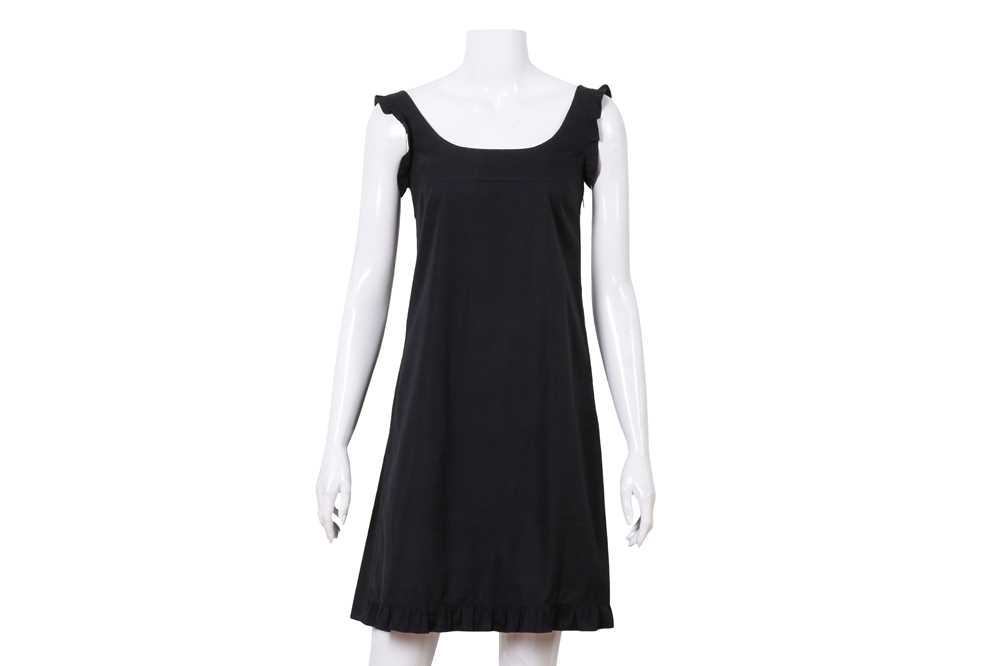 Lot 149 - Miu Miu Black Poplin Pleat Sundress - Size 38