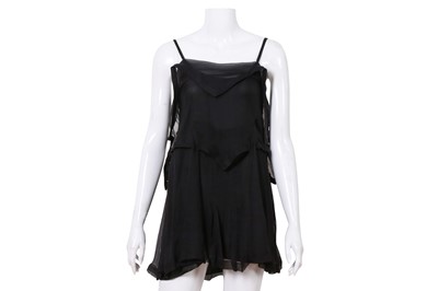 Lot 129 - Miu Miu Black Silk Camisole Dress - Size 38