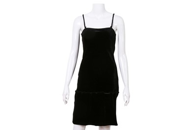 Lot 146 - Miu Miu Black Velvet Camisole Evening Dress - Size 38