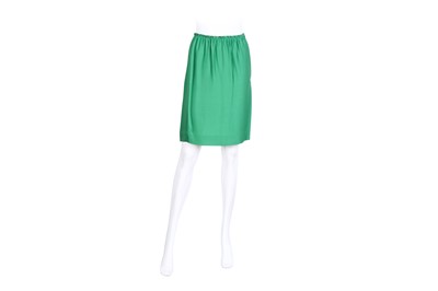 Lot 218 - Lanvin Green Silk Straight Skirt - Size 36