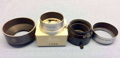 Lot 30 - Leitz Elmar FISON & Other Leica Lens Hoods.