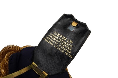 Lot 100 - ROYAL NAVY - OFFICERS BICORN HAT, EPAULETTES & BELT