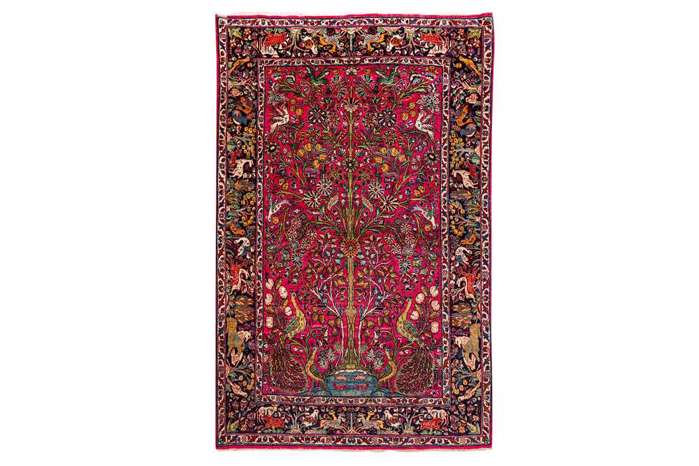 Lot 58 - A FINE MESHED RUG, NORTH-EAST PERSIA