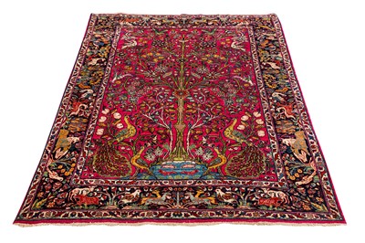 Lot 58 - A FINE MESHED RUG, NORTH-EAST PERSIA