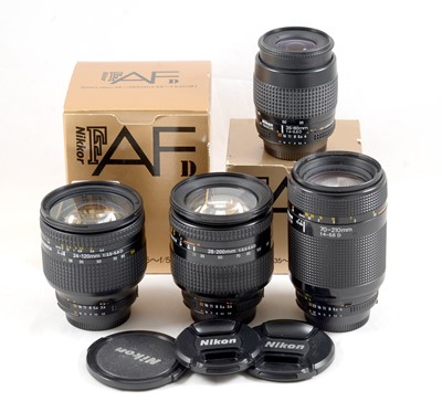 Lot 223 - Nikon 24-120mm & Other AF D Lenses.