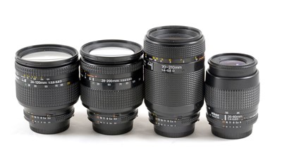 Lot 223 - Nikon 24-120mm & Other AF D Lenses.
