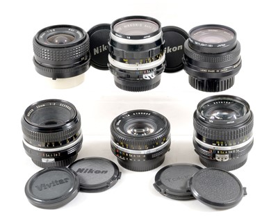 Lot 227 - Nikkor 50mm F1.4 Ais & Nikon Fit Manual Lenses.