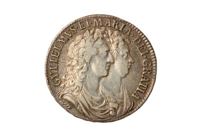 Lot 19 - WILLIAM AND MARY (1689 - 1694), 1689 HALFCROWN.