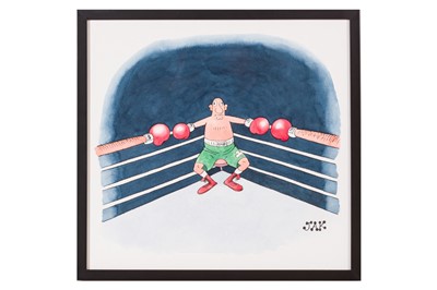 Lot 206 - JAK [Raymond Jackson] Four boxing cartoons