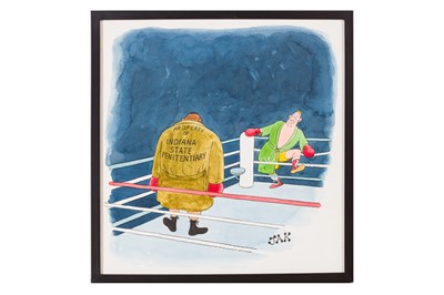 Lot 206 - JAK [Raymond Jackson] Four boxing cartoons