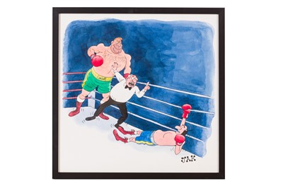 Lot 206 - JAK [Raymond Jackson] Four boxing cartoons