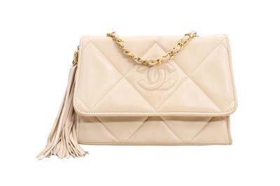 Lot 328 - Chanel Beige CC Chain Flap Bag