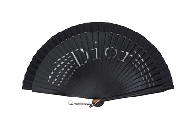 Lot 471 - Christian Dior Black Cut Out Logo Hand Fan