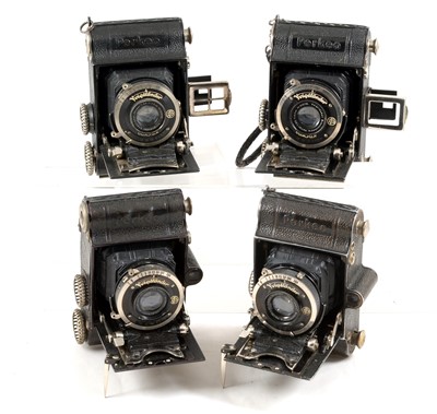 Lot 289 - Four Early Voigtlander Perkeo Folding 127 Format Cameras.