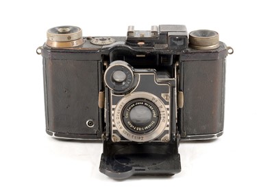 Lot 312 - Black Zeiss Ikon Super Nettel Rangefinder Camera.