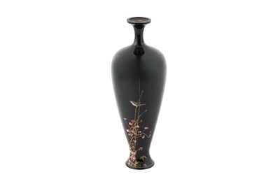 Lot 410 - A JAPANESE CLOISONNÉ ENAMEL VASE BY NAMIKAWA YASUYUKI (1845 – 1927) AND THREE ADDITIONAL VASES