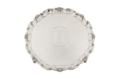 Lot 297 - A George V sterling silver salver, Sheffield 1922 by James Dixon and Sons