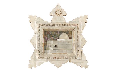 Lot 108 - A MOTHER OF PEARL ICON DEPICTING THE TOMB OF RACHEL, JERUSALEM