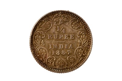 Lot 176 - BRITISH INDIA, VICTORIA (1837 - 1901) 1887-B 1/4 RUPEE.