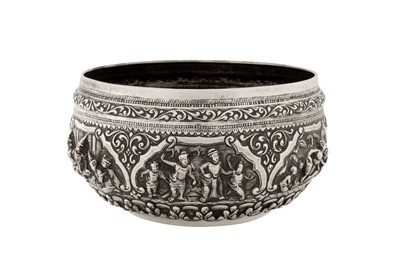 Lot 149 - A mid-20th century Burmese silver bowl, Rangoon circa 1950