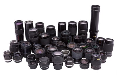 Lot 76 - A Large Quantity of Manual Focus Aftermarket Lenses