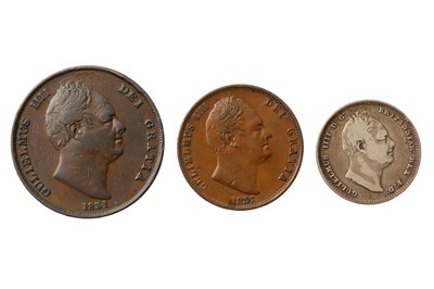 Lot 124 - WILLIAM IV (1830 - 1837), 3X COINS