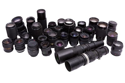 Lot 66 - A Box of Miscellaneous Camera Lenses