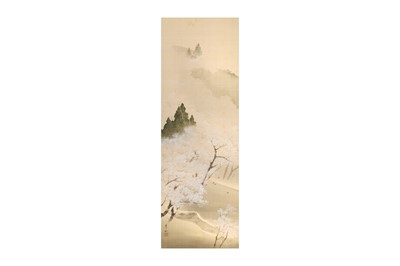 Lot 397 - A JAPANESE PAINTED HANGING SCROLL