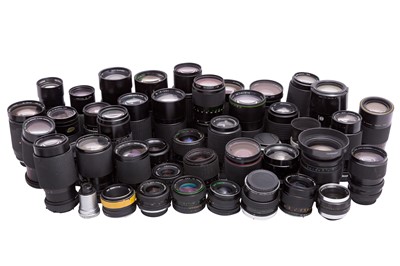 Lot 70 - A Box of Miscellaneous 35mm Film Camera Lenses