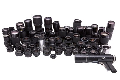Lot 82 - A Box of Miscellaneous Camera  Lenses