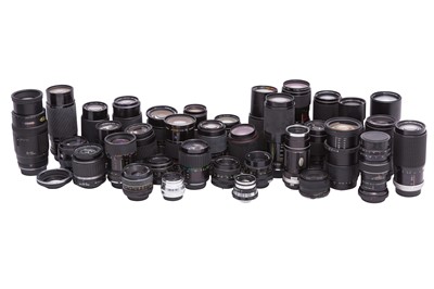 Lot 50 - A Box of Miscellaneous Camera Lenses