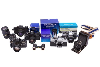 Lot 32 - A Selection of Praktica Cameras and Lenses
