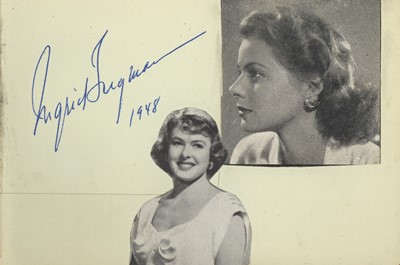Lot 79 - Autograph Album.- Incl. Ingrid Bergman